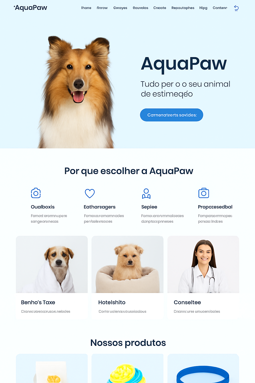 Cão em estúdio - AquaPaw